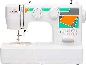 Janome MOD-15 Easy-to-Use Sewing Machine with 15 Stitches, Adjustable Stitch Length and 5-Piece Feed Dogs