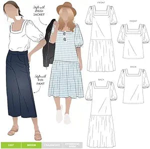 Style Arc Sewing Pattern - Clementine Woven Top and Dress (Sizes 10-22)