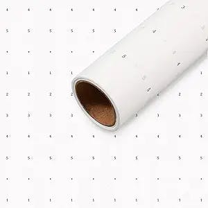 Dotted Pattern Paper for Sewing, 45 Inch x 10 Yards Tracing Paper for Pattern Drafting, Spaced Every Inch Alphanumeric Marking Paper for Dressmaking