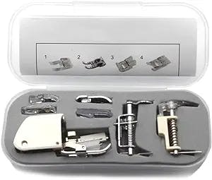 GUANGMING - Sewing Presser Foot Set,Sewing Machine Crafting Presser Walking Foot Kit with Storage Box,DIY Accessories for Janome Toyota Brother Singer Domestic Low Shank Sewing Machine,170×75&ti