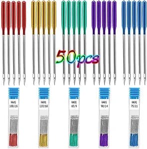 Amytalk 50PCS Sewing Machine Needles: Perfect for Every Sewist!