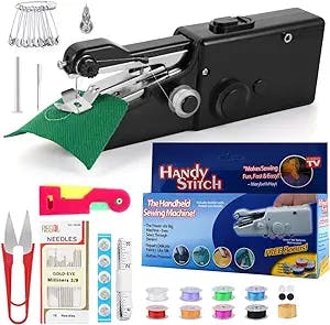 Portable Sewing Machine,LKJ Mini Sewing Professional Cordless Sewing Handheld Electric Household Tool - Quick Stitch Tool for Fabric, Clothing, or Kids Cloth Home Travel Use685