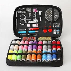 KYYIKLUO Sewing Kits Portable DIY Multi-Function Box Set Handmade Knitting Stitching Embroidery Thread Accessories