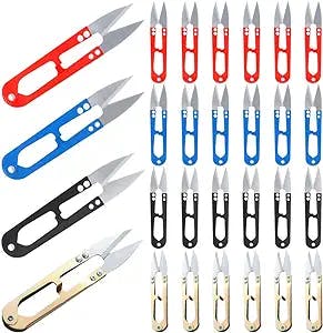 24Pcs Sewing Scissors for Fabric, Thread Yarn Embroidery Clippers Cutter, Small Snips Trimming Nipper, Great for Stitch, Art Craft, Mini DIY Supplies