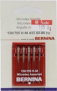 Bernina Sewing Machine microtex Needles for Silk and Micro Fabrics Pack 5