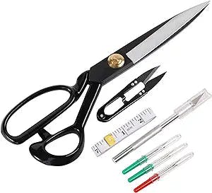 Professional Tailor Scissors,Sewing Scissors 9 Inch+Free Thread Snips - Heavy Duty Scissors Stronger Than Stainless Steel Scissors - Fabric Scissors Office Scissors Sharp Tailor Dressmaker