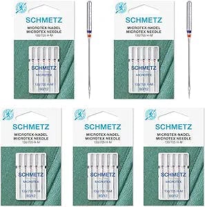 Slay Your Sewing Game with Schmetz Microtex Sharp Needles, Size 80/12!