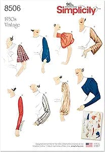 Simplicity Creative Patterns Sleeves for Tops, Vest, Jackets, Coats, A (10-12-14-16-18-20-22)