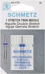 SCHMETZ Euro-Notions Twin Stretch Machine Needle, 4/75-Inch