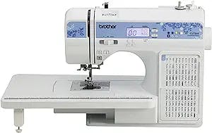 Brother CS7205 Computerized Sewing Machine with Wide Table, 150 Built-in Sewing Stitches, 1 Font, Wide Table, 11 Sewing Feet
