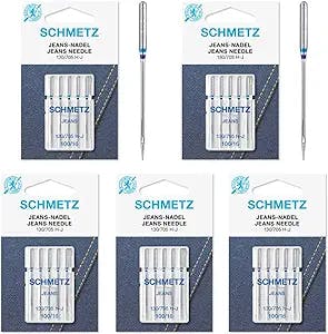 25 Schmetz Jeans Denim Sewing Machine Needles 130/705H-J Size 100/16