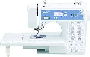 Brother Sewing and Quilting Machine, Computerized, 165 Built-in Stitches, LCD Display, Wide Table, 8 Included Presser Feet, white (Renewed)