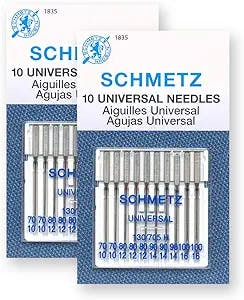 Sewing Has Never Been So Easy: 20 Schmetz Universal Sewing Machine Needles 