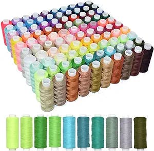 Sewing Thread Kit 100 Color All Purpose Polyester Thread kit 250 Yards Each Spool for Quilting Embroidery Thread Kit Hand and Machine Sewing