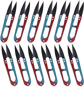 ESHATO 12 Pack Sewing Scissors for Fabric, 4.1inch Mini Small Snips Trimming Nipper, Yarn Thread Craft Scissors Cutters, Great for Office Home School Stitch DIY Supplies