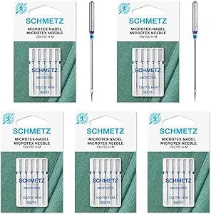 25 Schmetz Microtex Sharp Sewing Machine Needles 130/705 H-M Size 90/14