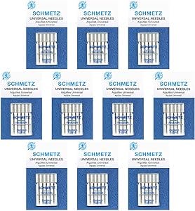 50 Schmetz Universal Sewing Machine Needles - Size 100/16 - Box of 10 Cards