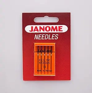 Get Your Sewing Game On with Janome's Red Tip 5 Needle Pack Size 14!