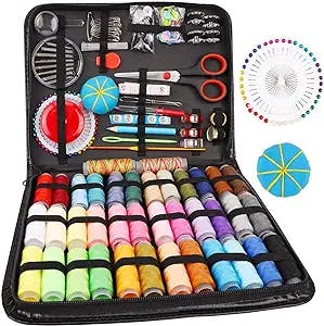 Sewing Kit, 184 Large Premium Sewing Supplies, 38 XL Thread Spools, Suitable for Traveller, Adults, Kids, Beginner, Emergency, DIY and Home Button Repair Kit