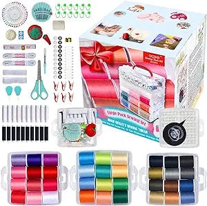 Sewing Kit Gifts for Women, Mom. Grandma, Friend，Sewing Supplies Accessories with Scissors, Thimble, Thread, Sewing Needles, Tape Measure etc (XXL)