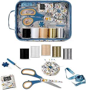 SINGER Sewing Kit in Butterfly Floral Storage Bag with 30 Pcs Sewing Supplies for Emergency, Clothing Repair, Travel, Dormroom