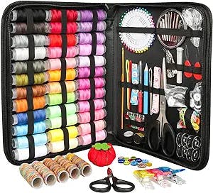GOANDO Sewing Kit for Adults Needle and Thread Kit for Sewing Upgrade 41 XL Spools of Thread 206 Pcs Oxford Fabric Case Portable Basic Sewing Repair Kits for Beginners Traveler Emergency