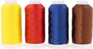 Mandala Crafts Assorted Heavy Duty Thread - #69 T70 210D/3 6000 Yds Polyester Thread for Sewing Machine Outdoor Marine Jeans Leather Thread Drapery Upholstery Thread