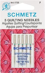 Euro-Notions 73078 Quilt Machine Needles-Size 11/75 5/Pkg