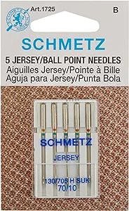 Let's Get Stitching with Ball Point Jersey Machine Needles-Size 10/70 5/Pkg